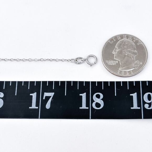 Vintage Sterling Silver 925 0.8mm Cable Chain Necklace 18" - Picture 2 of 3